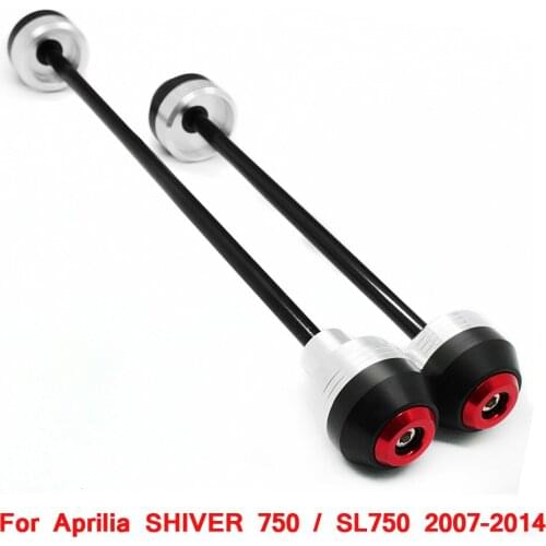 Motorcycle Wheel Falling Protector Pad Front Rear For Aprilia SHIVER 750 / SL750 2007-2014 Axle Fork Crash Sliders