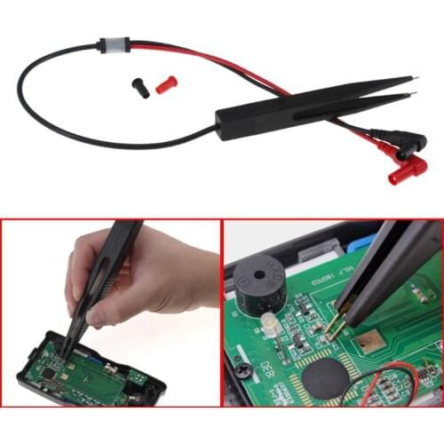 SMD Inductor Test Meter Clip Probe Tweezers For Resistor Multimeter Capacitor