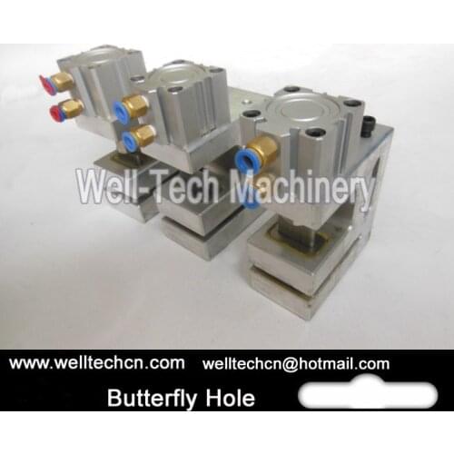 Butterfly hole plane hole pneumatic punching machine plastic hole punch device packing bag making machine puncher