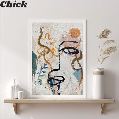 Retro Matisse Posters And Prints Abstract Human Face Graffiti Wall Art Canvas Painting Picture For Living Room Nordic Home Decor