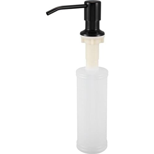 Stainless Steel Sink Black Soap Dispenser Liquid Soap Bottle Kitchen Use Wash Basin Accessories Liquid Soap Dispenser Pump 300Ml