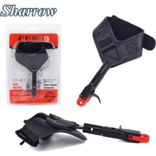 Archery Caliper Release Aid Compound Bow Strap Shooting Trigger Wristband Bow and Arrow Sling Shot Hunting 360 Rotating Head