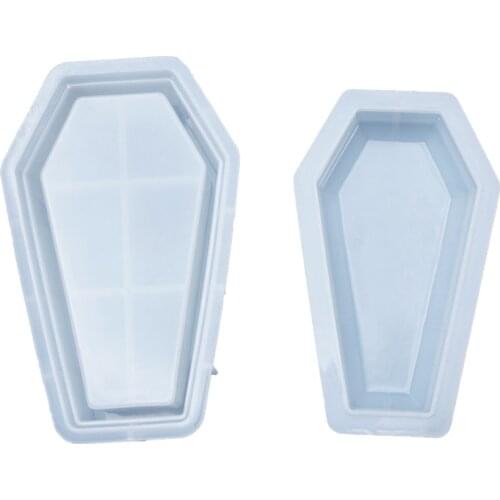 DIY Crystal Epoxy Resin Mold Halloween Coffin Storage Box Mirror Silicone Mould