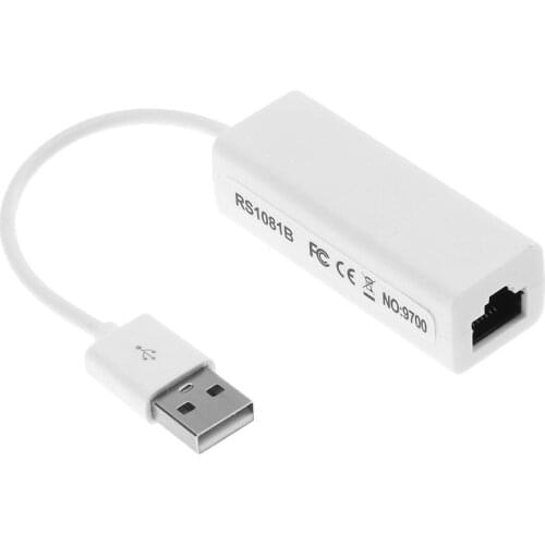 USB Ethernet Adapter 10/100Mbps USB 2.0 To RJ45 USB2.0 To Ethernet Network LAN Adapter For Macbook Windows Wired Internet Cable