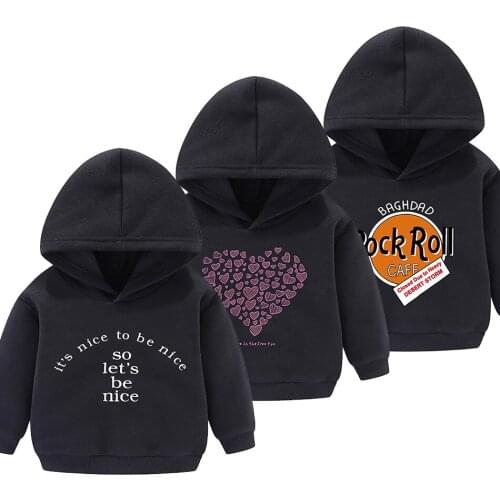 3-8 Years Boy Sweatshirt Winter Children Girls Outerwear Jacket Black White Yellow Kids Hoodies for Girls Add Fleece Hooded Coat
