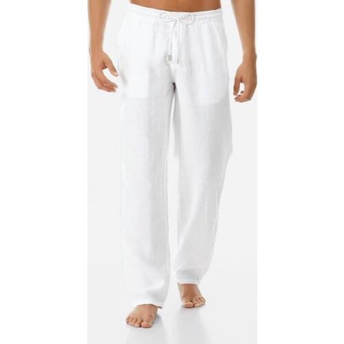 Thin Style Solid Color Elastic Yoga Pants Drawstring Mid Rise Men Solid Color Wide Leg Trousers Slacks for Sports шорты мужские