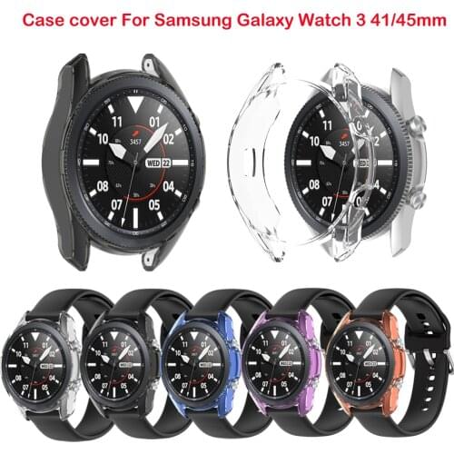 Ultra Slim Protector Case For Samsung Galaxy Watch 3 45 41mm Watch3 Soft TPU Smartwatch Cover Protective Bumper Shell Accessorie