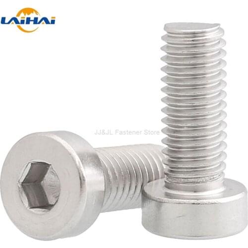 10/50x High Quality M3 M4 M5 M6 M8 304 A2-70 stainless steel DIN7984 Allen Hex Hexagon Socket Thin Low Short Head Cap Screw Bolt