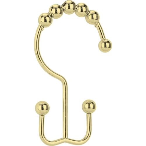 12pcs Stainless Steel Shower Curtain Double Hook Anti-rust Curtain Hooks Rings Hanger For bathroom curtains