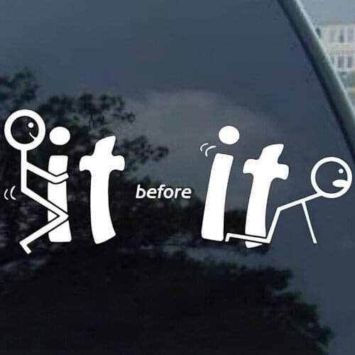 15*6.2cm "FCK it Before It Fcks" Funny Car Decal Window Bumper Sticker Personality Stickers for Windows, Cars, Trucks, Laptops
