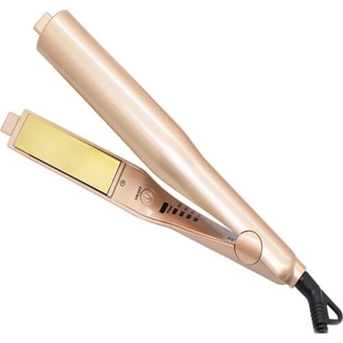 Gold Plated Titanium Plates 2 In 1 Fast Hair Straightening Curlers hair Curling Iron curler Free Shipping