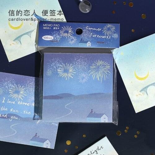 20sets/lot Memo Pads Sticky Notes Galaxy Night Song Series Scrapbooking Stickers Office School stationery Notepad