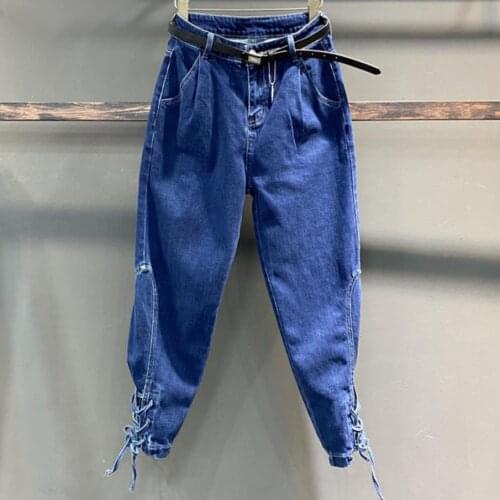 2020 autumn fashion harem jeans women fashion radish loose high waist casual Carrot pants