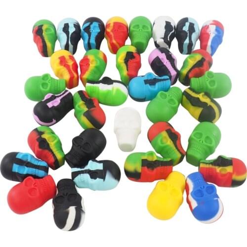 3Pcs 15ml Skeleton Nonstick silicone containers for wax non stick food grade silicone jar for oil wax