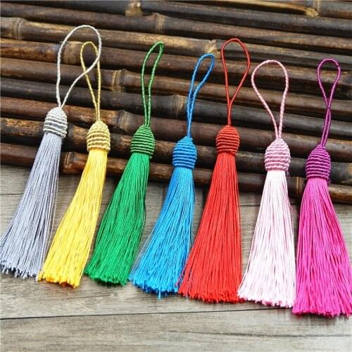 5/10/20 Pcs length 15cm Hanging Rope Silk Tassels Fringe Sewing Bang Tassel Trim Key Tassels for DIY Embellish Curtain Access