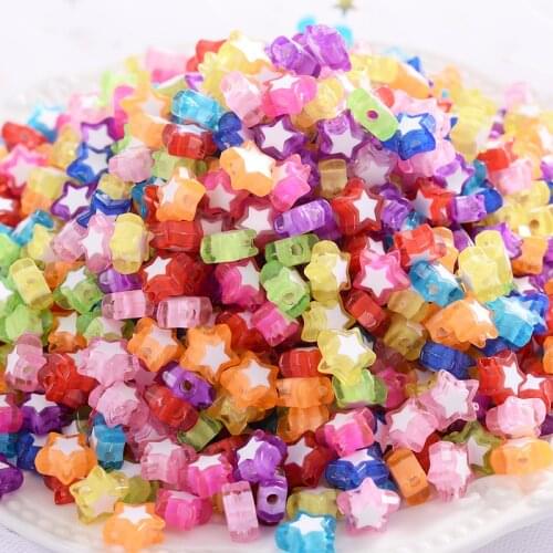 Acrylic Beads Color Five-Pointed Star Loose Beads for Handmade Making Jewelry Making Diy Bracelet Necklace Accessories