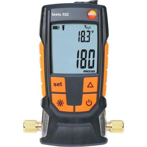 Testo 552 Digital Vacuum Gauge Pressure Tester Meter Electronic Testing Refrigeration Heat Pump Systems Measuring Instrument