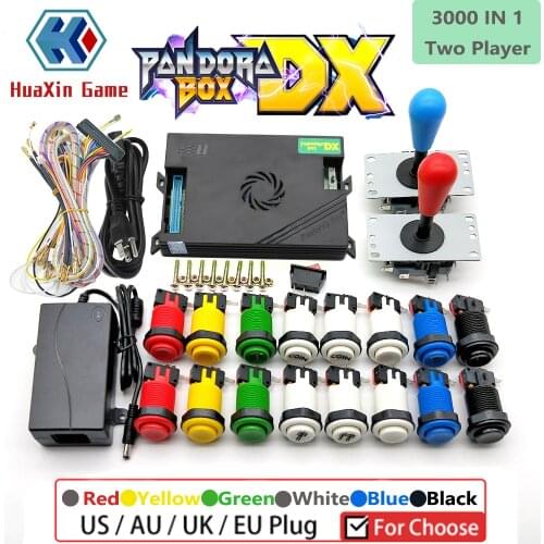2 Player DIY Arcade Pandora box DX 3000 in 1 5Pin joystick American HAPP Style Push Button for 3p 4p 3d game Machine console