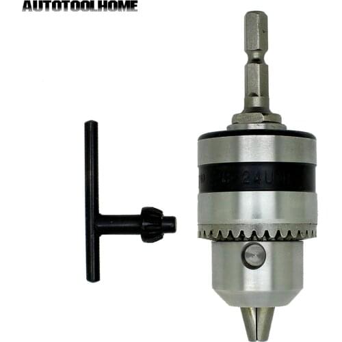 AUTOTOOLHOME Electric Rotary Hammer Drill Chucks power Tool accessories Cap 1.5-10mm Mount 3/8"-24UNF with 1/4" Hex Shank