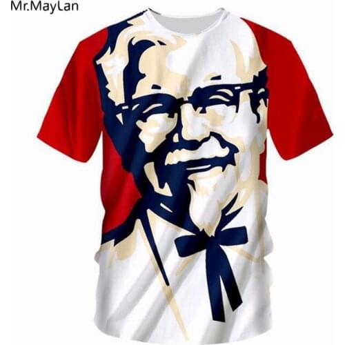 Harajuku style 3D printing Tshirt loose casual trend unisex T-shirt street casual men cool tops