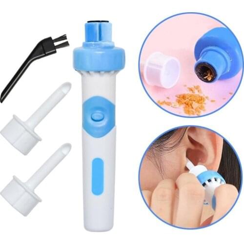 Electric Ear Cleaner 1Set Safety Electric Vacuum Earwax Cleaner Wax Remover Painless Cleaning Tool WITH 16 Tips Spiral Cleaner