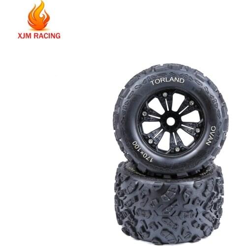 Knobby Wheel Tyres Set for 1/8 HPI Racing Savage XL FLUX Rofun Rovan Torland Truck Rc Car Toys Parts RC MONSTER BRUSHLESS TRUCK