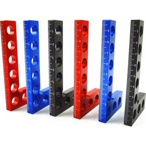 90 Degree Positioning Square Ruler Aluminium Alloy Right Angle Carpentry Woodworking Measurement Tools 0-100mm