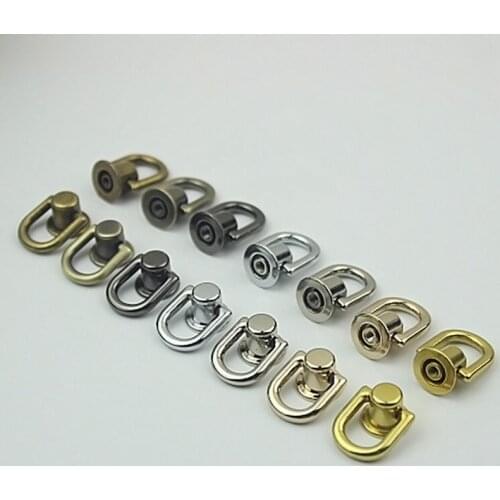 Metal Rivet Nail Buckle Swivel Screw Studs Button Bag Hanging Chain Hardware Leather Craft Clothing Bag Accessories