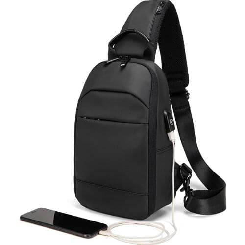 2020 Mens Oxford Waterproof USB Multifunction Crossbody Bag Shoulder Bags Travel Messenger Short Trip Pack Chest bag for Male