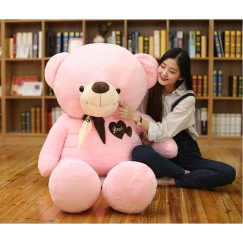 New style huge 160cm love bear plush toy pink teddy bear soft doll sleeping pillow Christmas gift b1984