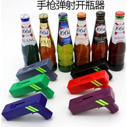 Gun Shape Beer Opener Wine Bottle Opener Shoot Launch Wine Cap Opener Portable Bar Accessories Useful Kitchen Tools Party Gift