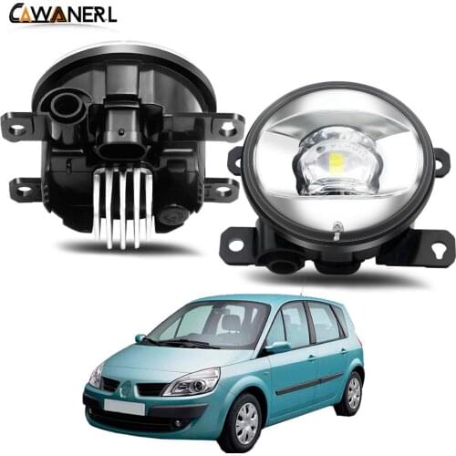 Fog Light Assembly For Renault Scenic II III 2003-2015 Car Driver + Passenger LED Lens Fog Lamp Daytime Running Light 30W 12V
