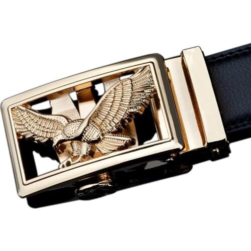 Luxury Gold Eagle Metal Automatic Buckle Waist Belt Designer Belts Mens High Quality Genuine designer belts men high quality