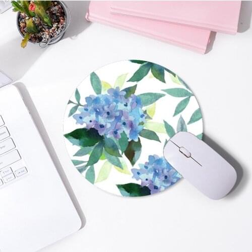 Mairuige Beautiful Flower Pattern Gaming Office PC Laptop Round Durable Non-Slip Rubber Mouse Mat Pad Desk pad