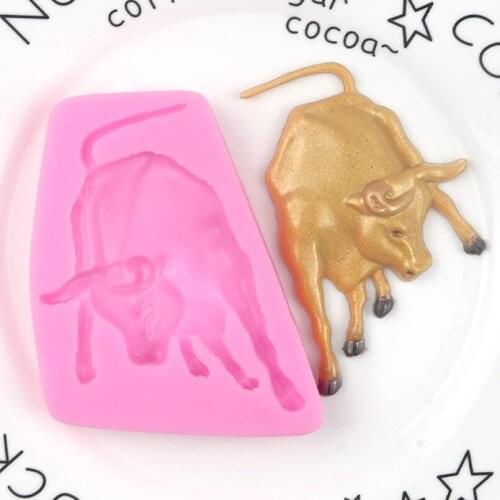 Silicone Molds Cake DIY Bull Fondant Embossed Sugar Craft Gumpaste Chocolate Cake Decoration Accessories Baking Tools