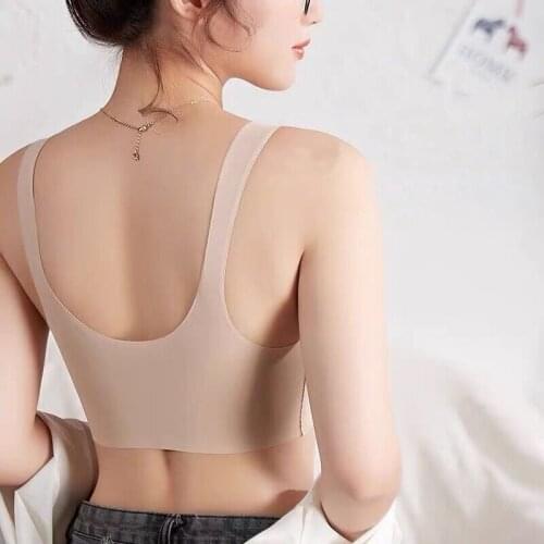 Sports Bra High Quality Sexy Ladies Seamless Gathered Traceless One Piece Bra Activo Sujetador Women Soutien Gorge Push Up