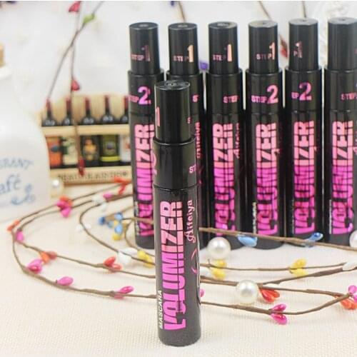 Thick Waterproof Women False Eyelashes Makeup Mascara Slender Double Use Fashion Black Eyelash Mascara Curling