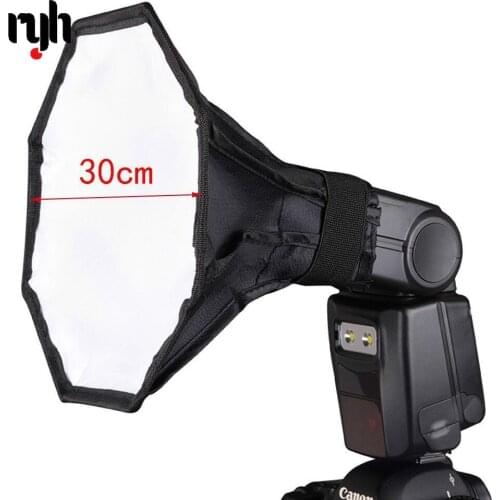 Octagon Flash Diffuser 30cm 12 inch 8 Square Mini Softbox for Canon Nikon YongNuo Speedlite Photo Studio Accessories Soft Box