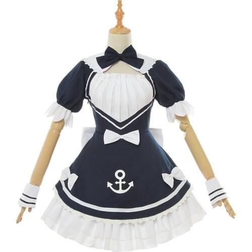 Vtuber Minato Aqua Cosplay Costume Women Cute Maid Dress Halloween Carnival Party Uniforms YouTuber Outfits 11