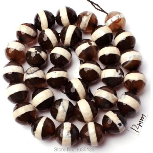 High Quality 12mm Natural Multicolor Stone Faceted Round Shape DIY Gems Loose Beads Strand 15" Jewellery Creative Making w3327