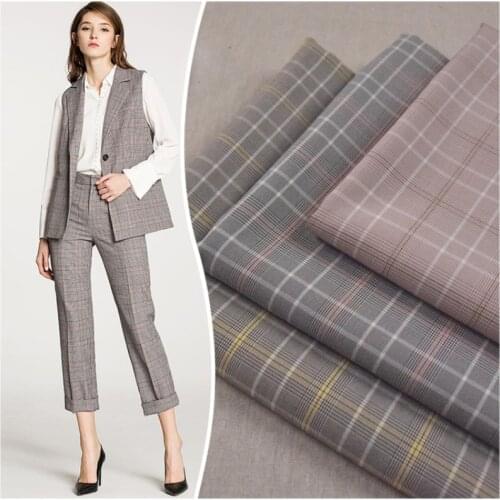 Half Meter High Grade Elegant Plaid Elastic Fabric For Suit Trousers Dress Overcoat Ladys Garment T899