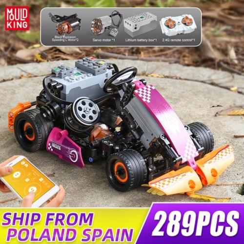 MOULD KING High-Tech The APP RC Motorized Go-Kart Racing Car Model Climbing Car Building Block Kids DIY Toys Christmas Gifts