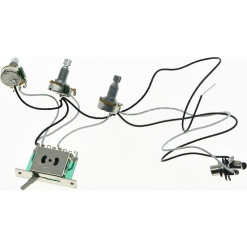 KAISH Guitar Prewired Wiring Harness Alpha 500K Mini Pots 1 Volume 2 Tone 5 Way Switch for ST Strat