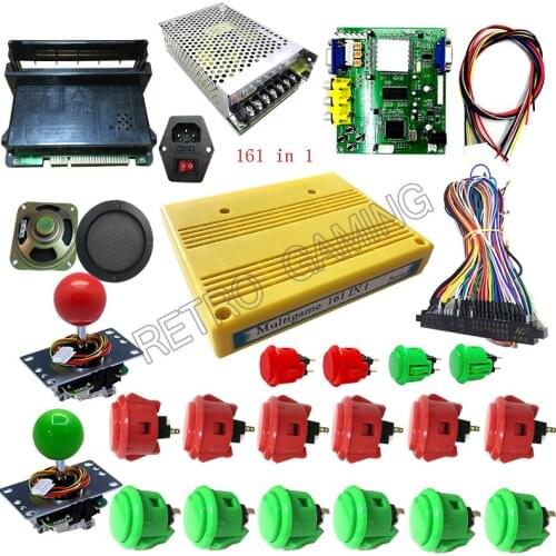 161 in 1 Arcade Parts Diy Kit SNK NEO GEO MVS Multi Game Cartridge 28p Jamma Cable Sanwa Push Button Joystick HD Converter