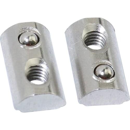 20pcs 3030 CNC M4 M5 M6 M8 Half Round Elasticity Spring Nut Ball Nut for 3030 Series Aluminum Extrusion Profile