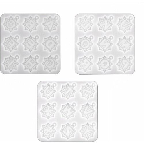 26 Mandala Letter Pendant Mold Diy Epoxy Mold Necklace Pendant Key Chain Pattern Perforated Pendant Silicone Mold