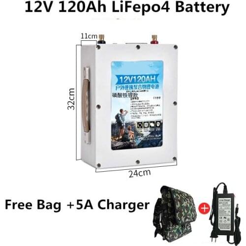 12V 120Ah 100Ah 150Ah LiFepo4 battery pack with bag for RV caravan autocaravanas solar system motor home solar system