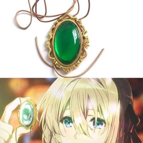 Girls Violet Evergarden Costume Accessories Cosplay Violet Evergarden Necklace Jewelry Collection Women Halloween Party Props