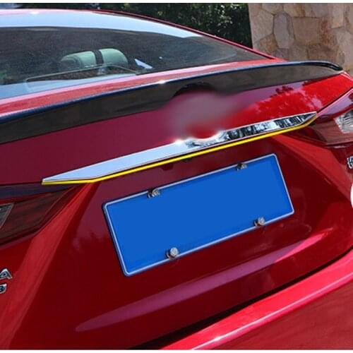 ACCESSORIES FIT FOR MAZDA 3 AXELA SEDAN 2014 2015 2016 ABS CHROME REAR TRUNK HATCH LIFTGATE DOOR COVER MOLDING BAR STRIP