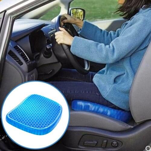 Car Gel Seat Cushion Comfortable Ice Seat Pad Office Chair Soft Cool Mat Elastic cushion Breathable Cushion Washable Cover Ice P